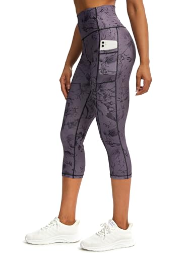 Tuspryt Sport Leggings Damen 3 4 Capri Mit