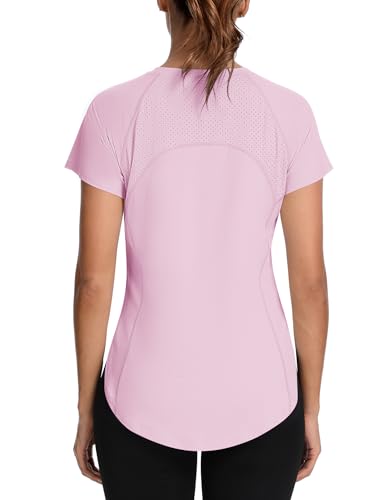 Ieccp Damen Laufshirt Mit R Cken Mesh Atmungsaktiv