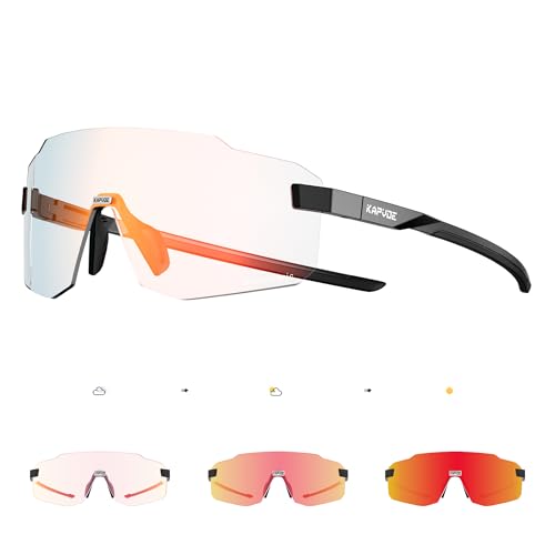 Kapvoe Photochromatische Selbstt Nend Fahrradbrille F R Herren
