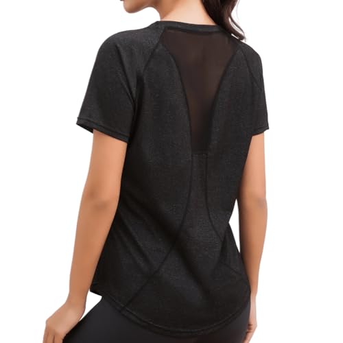 Dresmannst Sportshirt Damen Kurzarm Sport Tshirt Damen Fitness