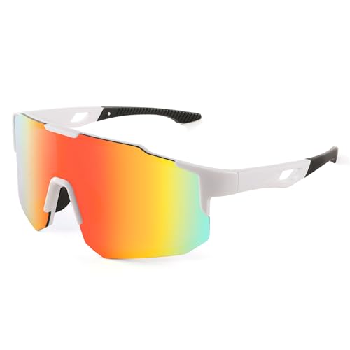 Feisedy Sport Sonnenbrille Herren Damen Fahrradbrille Radbrille Verspiegelt