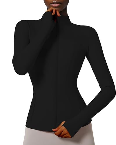 Locachy Damen Slim Fit Full Zip Athletic Running