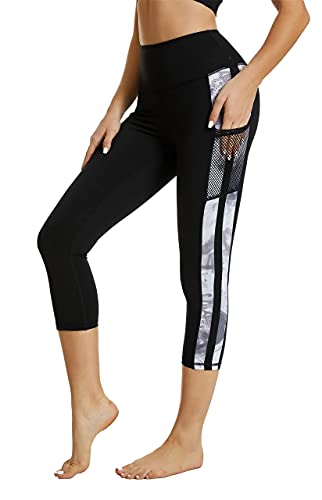 Flatik Sport Leggings Damen 3 4 Sporthose Blickdicht