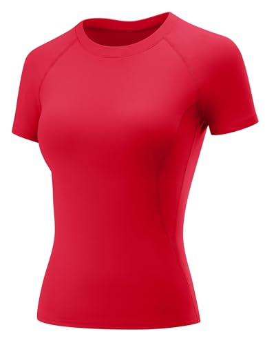 Rapbin Sport Oberteile Damen Yoga Rundhals Leicht Atmungsaktiv