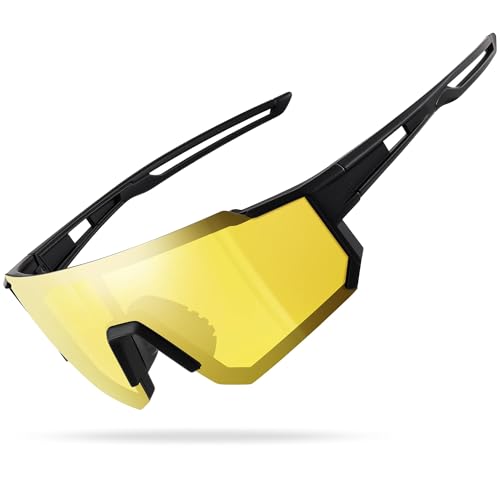 Suoso Sportbrille Sonnenbrille Herren Damen Fahrradbrille Sunglasses Men