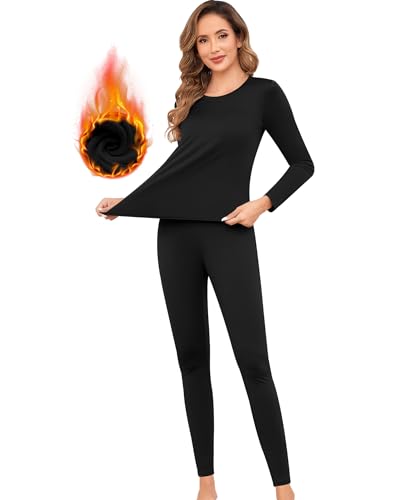 Jiuday Thermounterw Sche Damen Winter Funktionsw Sche Set