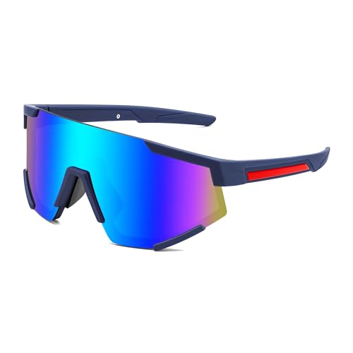 Feisedy Sport Sonnenbrille Herren Fahrradbrille Damen Verspiegelt Sportbrille