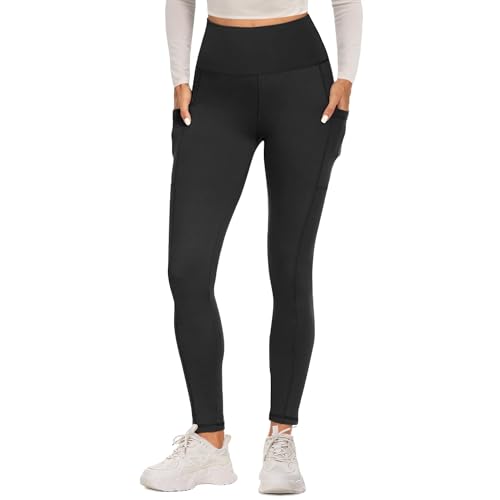 Fotociti Sport Leggings Damen Mit Tasche High Waist