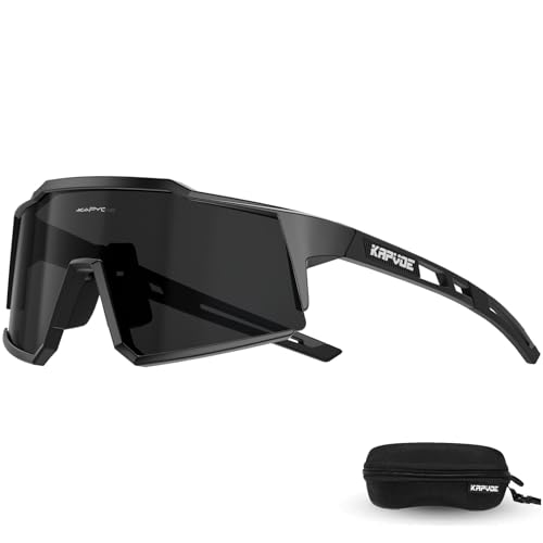 Kapvoe Polarisiert Fahrradbrille Uv400 Schutz Tr90 Rahmen Sportsonnenbrille