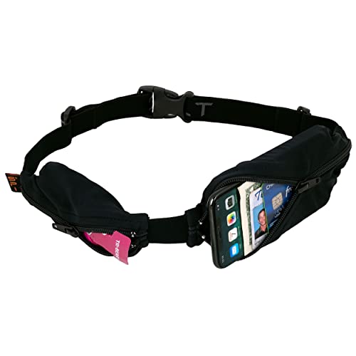 Spibelt Sportg Rtel Mit Zwei Taschen Schwarzer Stoff