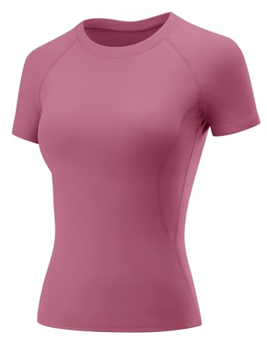 Rapbin Sportshirt Damen Kurzarm Funktions Sport Oberteile Yoga
