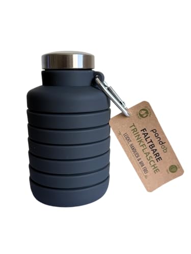 Pandoo Faltbare Silikon Trinkflasche 700ml Bpa Frei Auslaufsicher