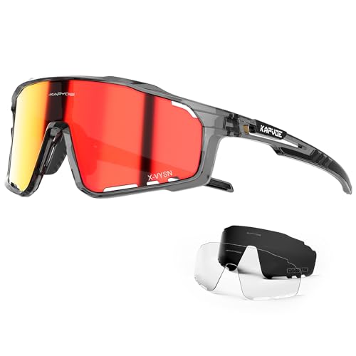 Kapvoe Polarisiert Fahrradbrille Herren Damen Rennrad Brille Sport