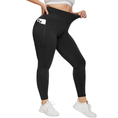 Hipower Leggings Damen High Waist Leggins Blickdicht Gro