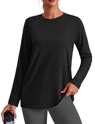 Pinspark Sport T Shirt Damen Langarm Sportshirt Atmungsaktiv