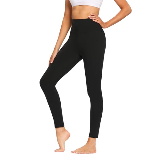 Fotociti Leggings Damen High Waist Elastische Sportleggins Fitnesshose
