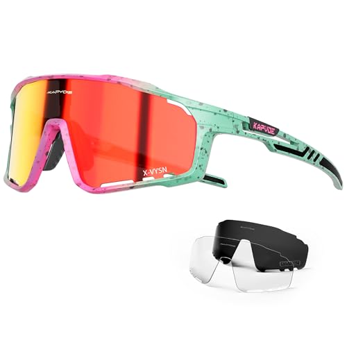 Kapvoe Polarisiert Fahrradbrille Herren Damen Rennrad Brille Sport