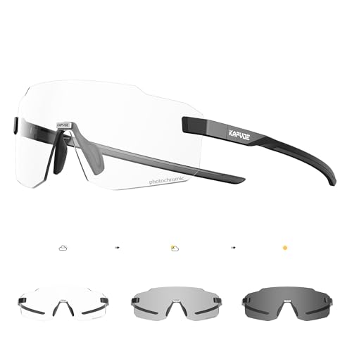 Kapvoe Photochromatische Selbstt Nend Fahrradbrille F R Herren