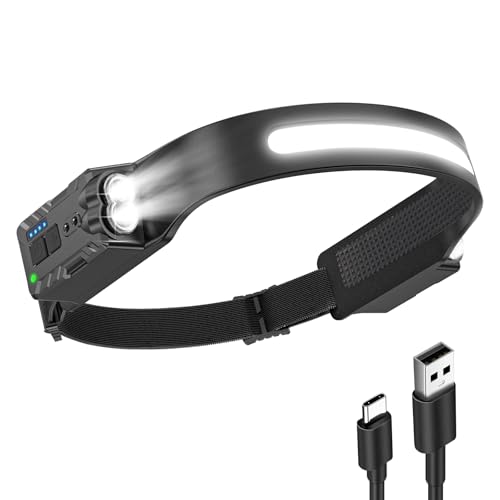 Diboniur Stirnlampe Stirnlampe Led Wiederaufladbar Mit 8 Leuchtmodi