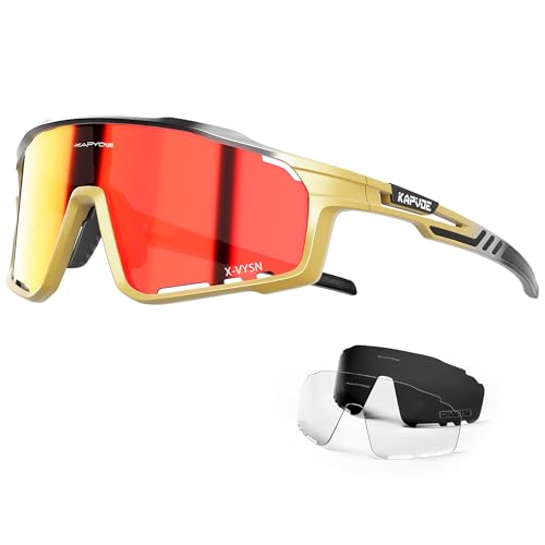 Kapvoe Polarisiert Fahrradbrille Herren Damen Rennrad Brille Sport