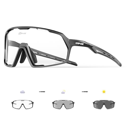 Kapvoe Photochromatische Selbstt Nend Fahrradbrille F R Herren