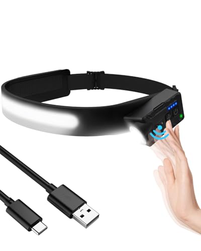 Stirnlampe Led Wiederaufladbar 270 Verstellbarer Balken 1200 Lumens