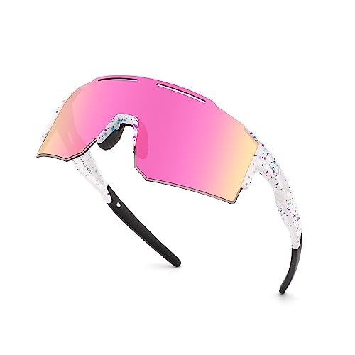 Ouliqi Fahrradbrille Polarisierte Sonnenbrille Sportbrillen Herren Damen Uv400
