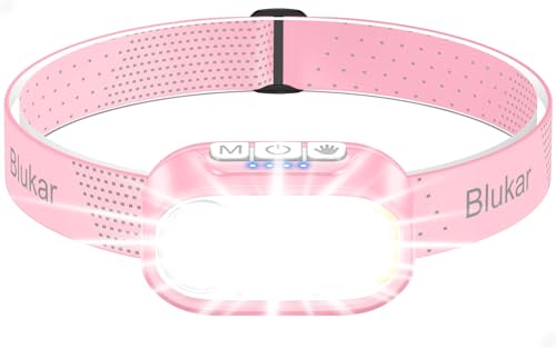 Blukar Stirnlampe Led 2 Farbtemperatur Wiederaufladbar Superhell Kopflampe
