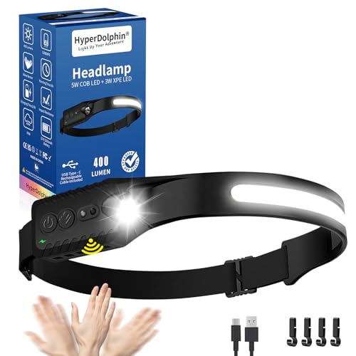 Stirnlampe Led Wiederaufladbar Kopflampe Mit Breitstrahl Stirnleuchte Aufladbar