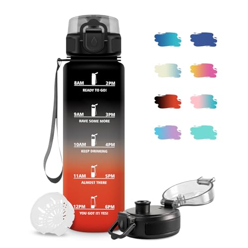 Japoria Trinkflasche 500ml Sport Wasserflasche Mit Filter Kohlens