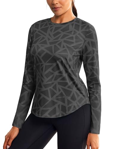 Pinspark Sportshirt Damen Langarm Schnelltrocknend Funktions Sport Oberteile