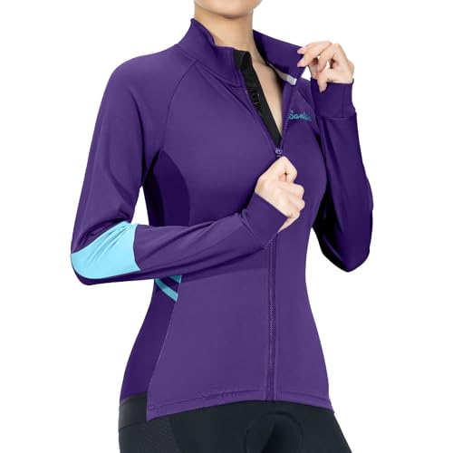 Santic Fahrradjacke Damen Winter Thermo Jacken Winddichte Laufjacke