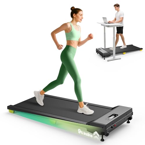 Urevo Walking Pad Mit 9 Steigung Leises Laufband