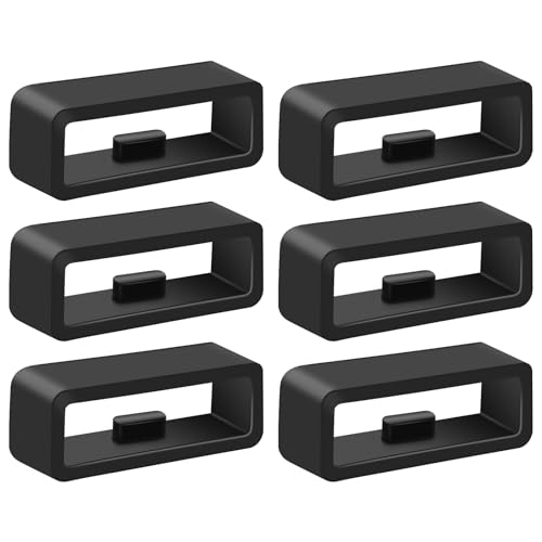 Mugust 6 St Ck Uhrenarmband Schlaufe 20mm Silikon