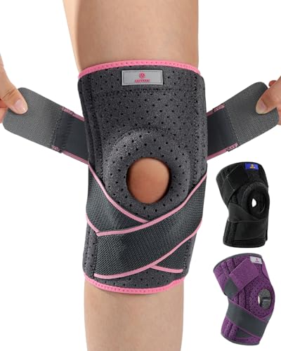 Abyon Kniebandage Verstellbare Knieorthesen Mit Seitlichen Stabilisatoren Und