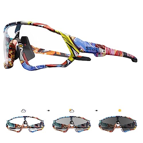 Kapvoe Photochromatische Selbstt Nend Fahrradbrille Tr90 Rahmen F