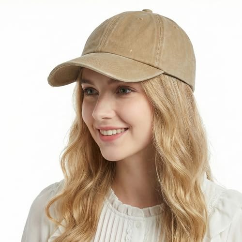 Hiqiu Vintage Basecap Kappe Washed Cotton Used Look