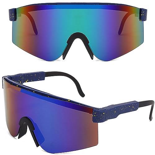 Beciles Sonnenbrille Fahrradbrille Herren Damen Sportbrille Fahrradbrille Schutzbrille