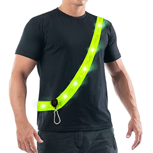 Lauflicht Joggen Mit Reflektoren G Rtel Usb Aufladbar