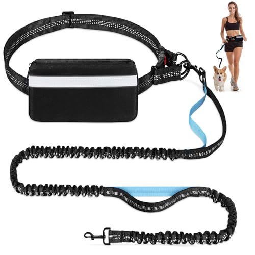 Joggingleine Hunde Freih Ndig Verstellbarer Bauchgurt Hundeleine Zwei