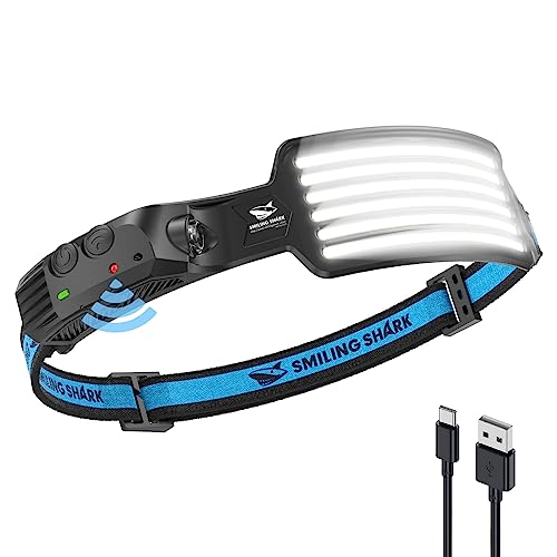 Smiling Shark Kopflampe Wiederaufladbare Led Stirnlampe Mit 6