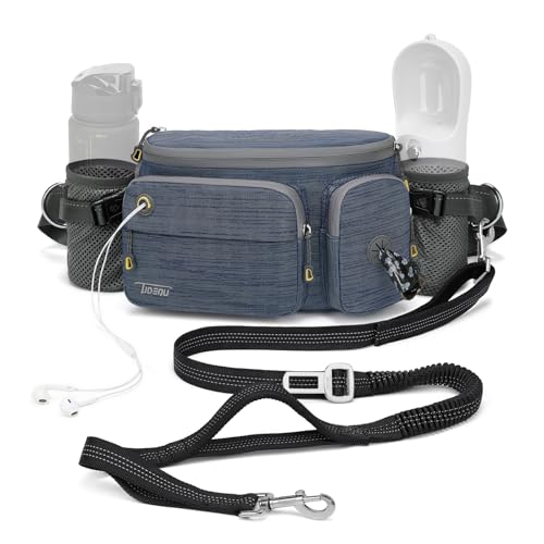 4 In 1 Freihandleine Hund Mit Bauchtasche Gro
