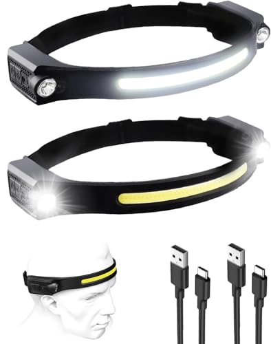 Stirnlampe Led Wiederaufladbar Superhell 1200 Lumen Sensor Stirnlampe