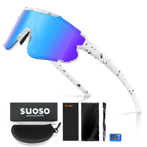 Suoso Fahrradbrille Herren Damen Sportbrille Schnelle Brille Rave