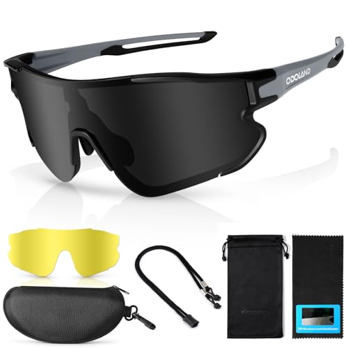 Odoland Polarisierte Fahrradbrille Sport Sonnenbrille Uv 400 Mit