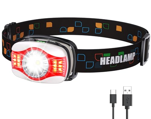 Glangeh Stirnlampe Led Wiederaufladbar Mit 1200 Mah Akku