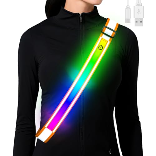 Lauflicht Joggen Mit Reflektoren G Rtel Led Leuchtband