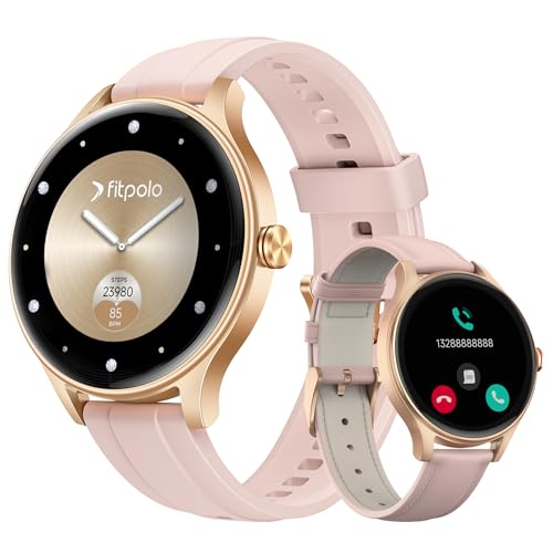 Smartwatch Damen Rund Amoled Display Smart Watch Mit