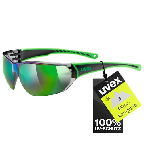 Uvex Erwachsene Sportstyle 204 Sportsonnenbrille Black Green Einheitsgr