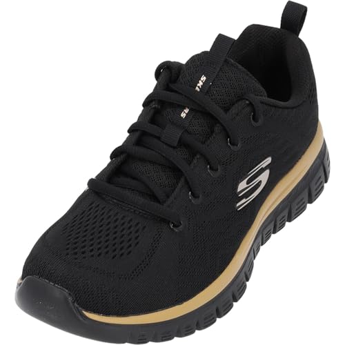 Skechers Damen Graceful Get Connected Sneakers Schwarz 38
